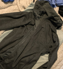 The North Face Men's Full Zip Fleece Hoodie Dark Gray Size M Pockets