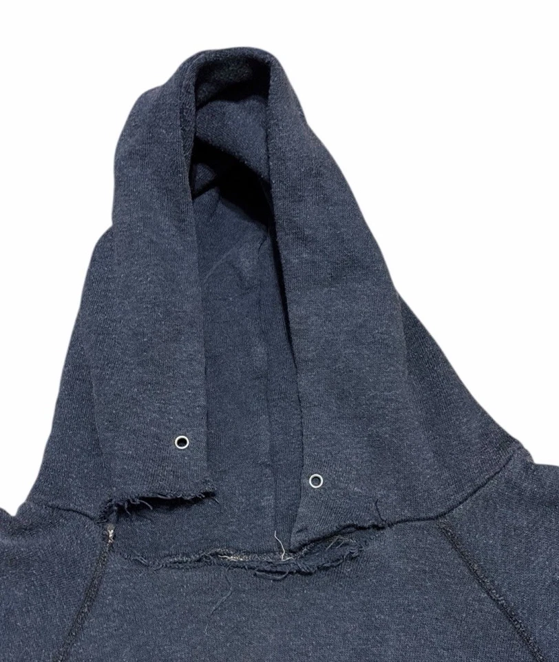 Sudadera con Capucha Vintage Años 70 Universidad de Colorado Para Hombres XS/S Raglán Azul Desteñida Foto 3 de 4