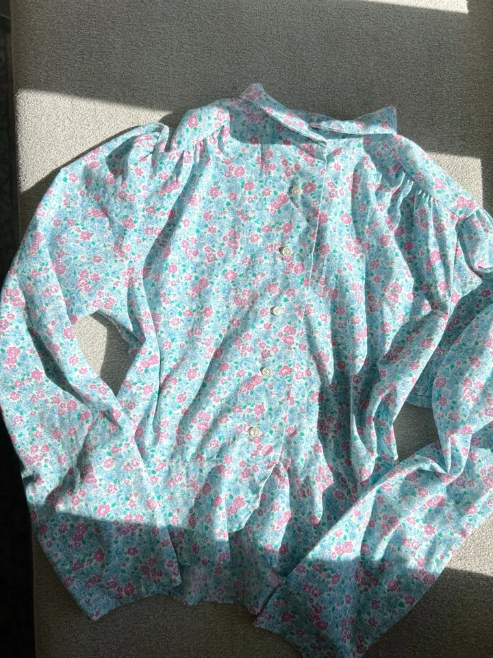 Vintage Avon Top Calico Floral Estilo Peplum - Imagem 4 de 4