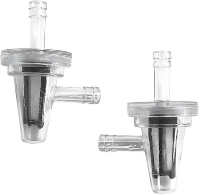 2 PCS Inline Fuel Filter, 90 Degree 1/4'' In-Line Fuel Filter Replacement with Me