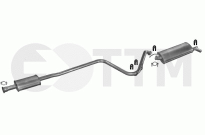 Silencieux échappement Renault R5 Super 1.6 D pot de rechange de 1987 à 1992