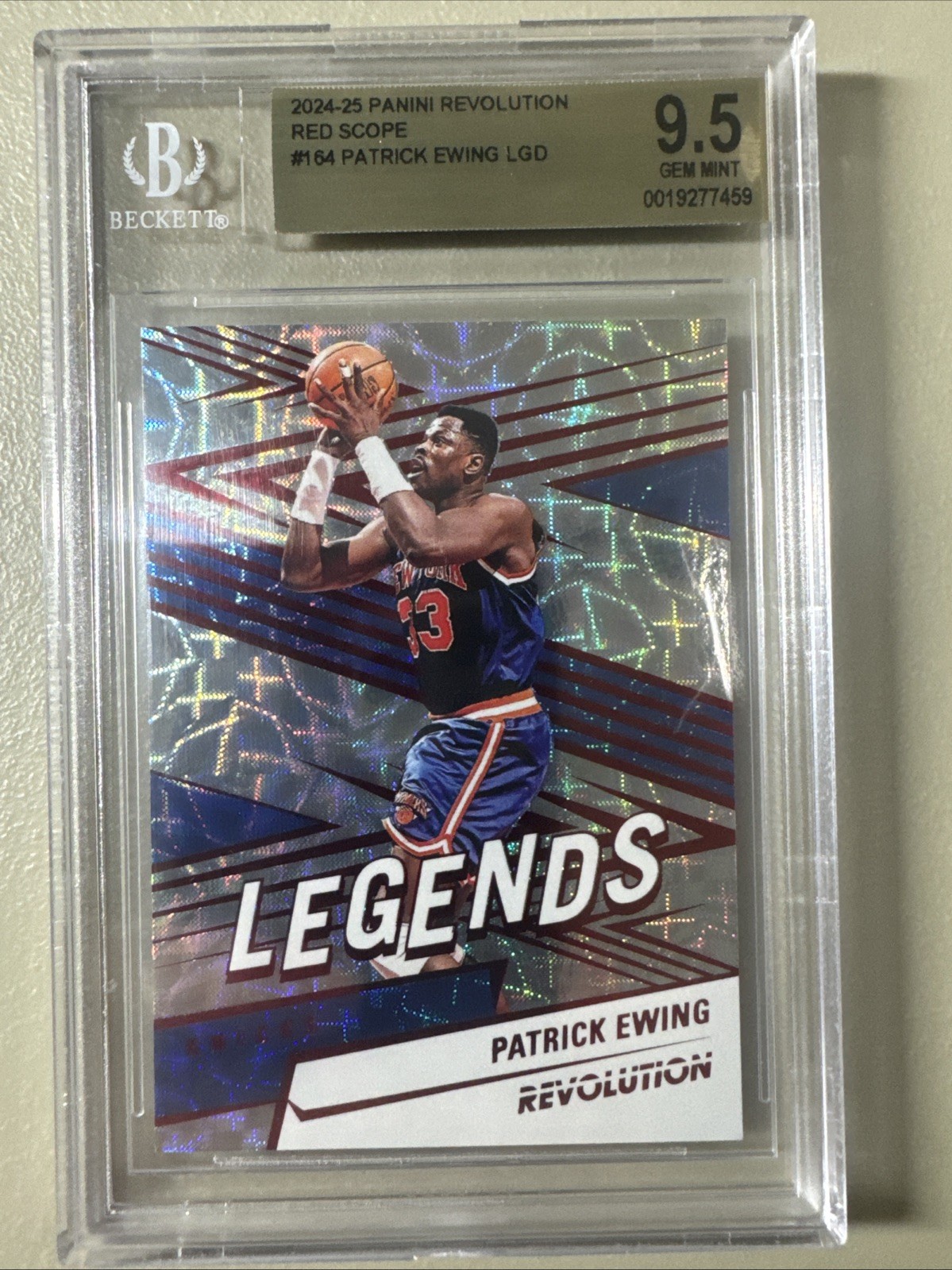 2024-25 Panini Revolution - Legends Patrick Ewing #164 Red Scope 01/135 Bookend