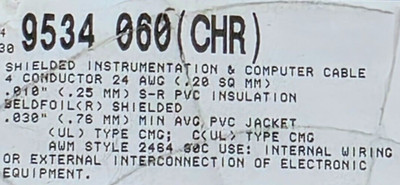 Belden 9534 24/4C Shielded EIA RS-232 Computer/Instrumentation Cable Gray /50ft
