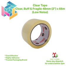 Clear Brown Low noise Parcel Tape Strong Packing Carton Sealing Tape 48mm x 66m