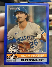 2025 Topps Heritage High Number #606 Chrome Blue Bordered Adam Frazier /150