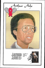 2005 TENNIS LEGEND ARTHUR ASHE   FD RAYCAL NUMBERED #8/12 CARD 5