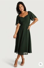 Baltic Born Colette Sweetheart Midi Dress Evergreen Large NWT