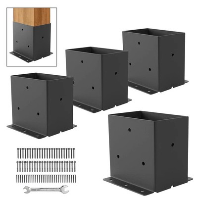 Pergola Brackets for 2x4 Wood Posts - 8 Pack with Screws for DIY Projects