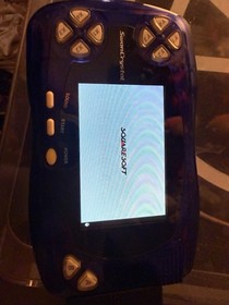 WonderSwan Crystal Blue Handheld Console Backlit w/ FlashMasta rom cart + more
