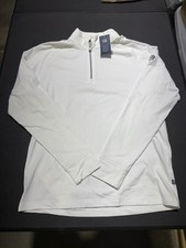 NWT MEN'S CUTTER  BUCK PULLOVER, SIZE: S, COLOR: WHITE M32 