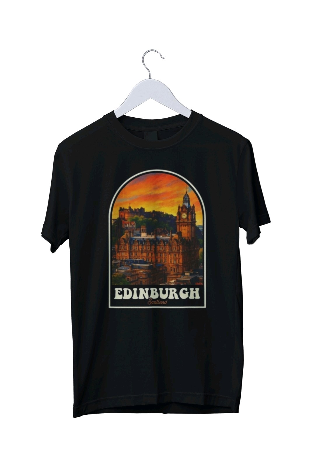 Edinburgh Scotland Castle Graphic Unisex T-Shirt S-4XL