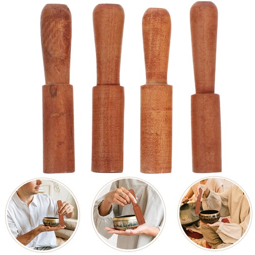 4 piezas cuenco para cantar mazo de madera cuenco para cantar golpeador mazo cuenco para cantar mazo - Imagen 2 de 12