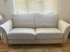 NEXT Grey Solid Fabric Sofa, 3 Seater, L215cm W140cm H100cm