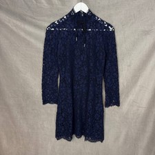 Sandro Paris Lace Mini Dress Navy Blue Size 2