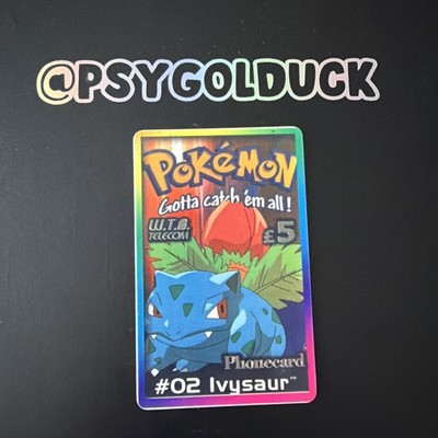 Pokemon WTB Telecom Vintage 5 GBP Telefonkarte. Ivysaur A6