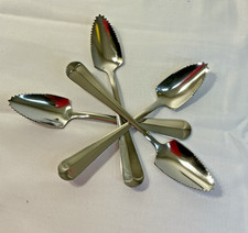 Set of 4 Enjoy Grapefruit Serrated Edge Grapefruit Spoons Stainless Steel 6"