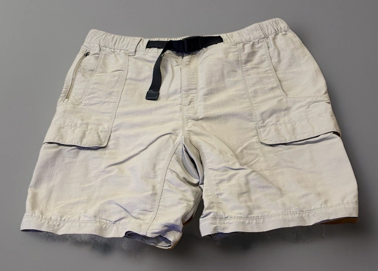 The North Face Mens 36 Cargo Shorts Khaki Belted Hiking Outdoor Gorpcore