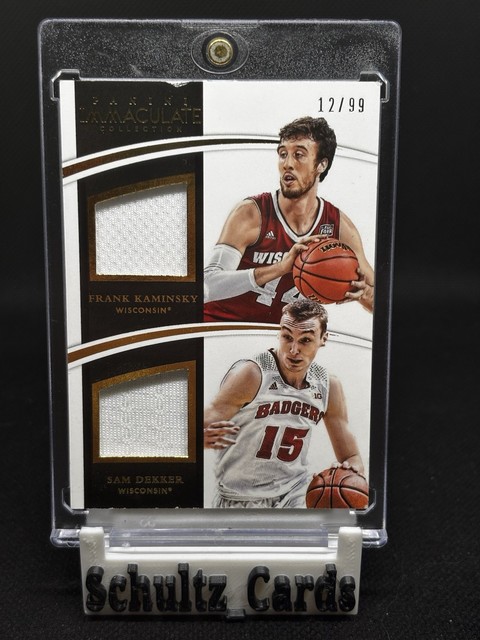 2015 Panini Immaculate Frank Kaminsky Sam Dekker Wisconsin Badgers GREATS /99