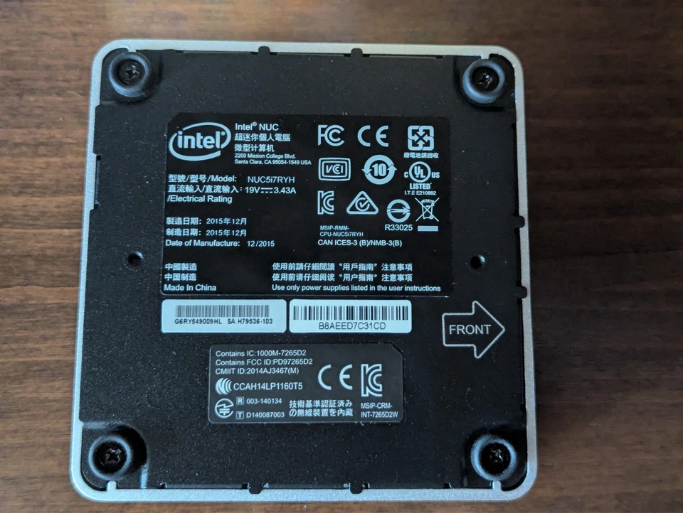 Mini PC Intel NUC5i7RYH – Core i7-5557U – 8GB RAM – SSD 2.5” – Nueva Caja Abierta Foto 3 de 4