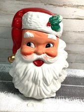 Transpac Santa Bright Red and Classic White 11.75 Inch Ceramic Christmas Cookie