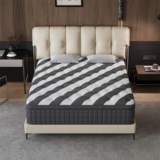 10/12 Inch Mattress in a Box Hybrid Spring Memory Foam with Motion Isolating