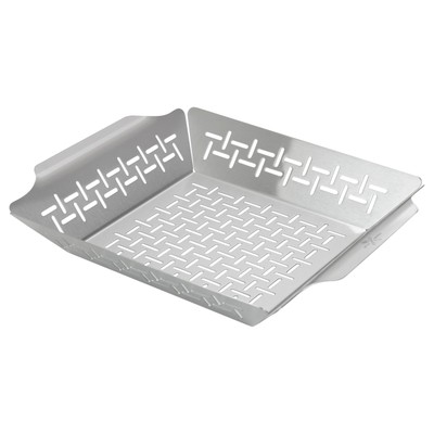 - GT-135 Grill Basket, High sidewalls with built-in handles, Heavy Duty, Stai...
