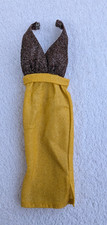 Vintage Superstar Barbie Golden Glamour 1412 halter dress rare