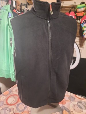 Men's NWT Black Ozark Trail  Zip Up Polar Fleece Vest Size Medium