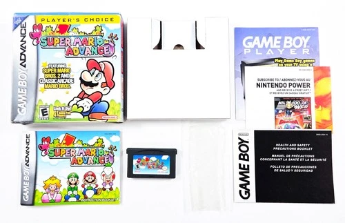SUPER MARIO ADVANCE COMPLETE CIB 2001 Authentic Nintendo Game Boy GBA Tested