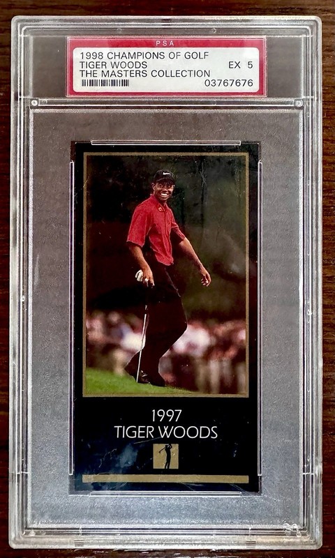 1998 Tiger Woods Champions of Golf Masters Collection RC PSA 5 EX
