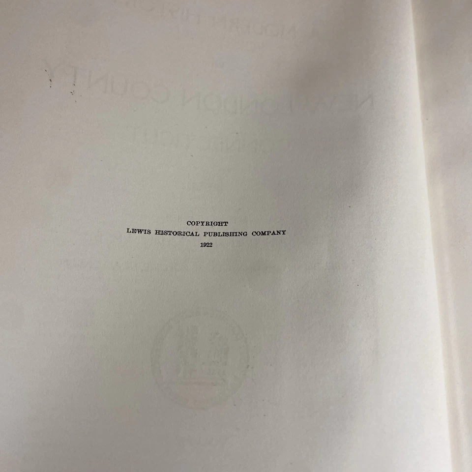 Modern History of New London County Connecticut 1922  Volume 1 / FHB Foto 3 de 4