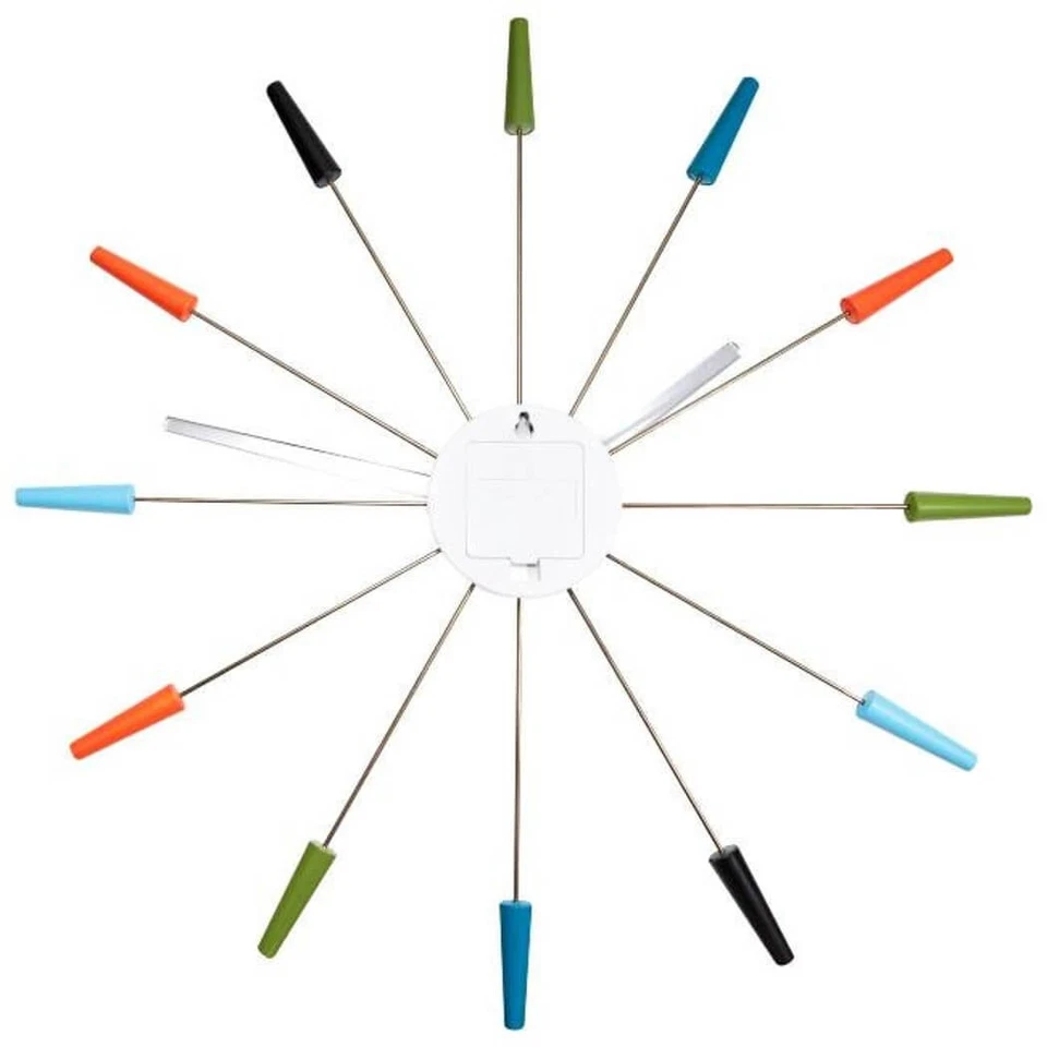 NeXtime Plug Inn Spoke Wall Clock, Vintage Multicolor - Image 3 of 3