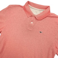 Vineyard Vines Edgartown Polo Shirt Mens M Pink Solid Cotton Stretch Casual Top