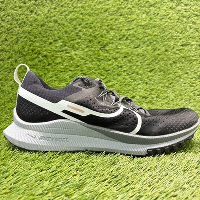 Nike React Pegasus Trail 4 Mens Size 10 Black Dark Gray Running Shoes Sneakers