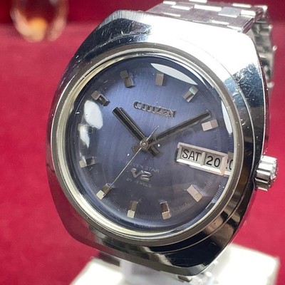 CITIZEN Seven Star V2 Auto 25J blaues Zifferblatt mit Sonnenschliff...