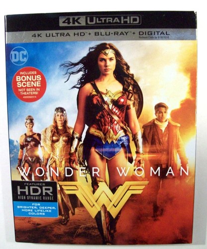 DC Wonder Woman 4K UltraHD Blu Ray, Gal Gadot, Chris Pine