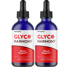 Glyco Harmony Blood Sugar Support Drops Liquid Metabolic Health 2 Bottles 