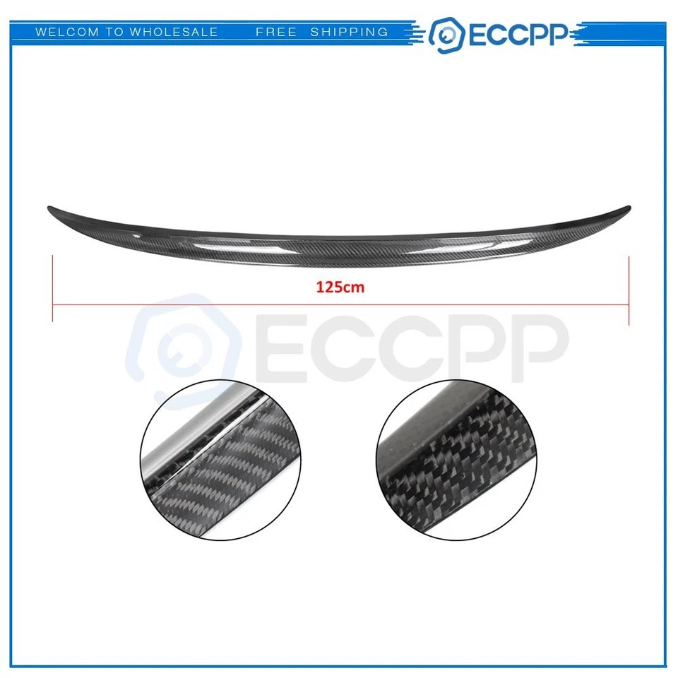 For 11-16 BMW F10 5 Series 535i 528i Real Carbon Fiber M5 Trunk Lip Spoiler Foto 3 de 4