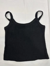 NWT Universal Thread Women’s Black Ribbed Spaghetti Strap Tank Top M