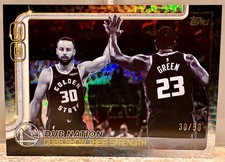 JERSEY # MATCH! 2025-26 Topps Stephen Curry Dramond Blackout 30/50! DUB NATION!