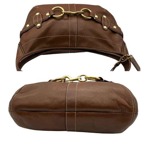 COACH Ergo Soho Hampton 11261 Leather Shoulder Bag brown Vintage Used Japan - Picture 5 of 9