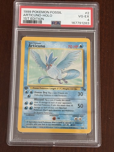 Articuno (1st Edition) graded PSA 4 for sale on eBay