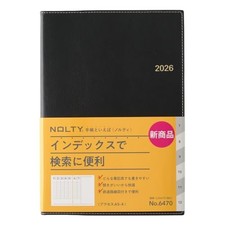 NOLTY Planner 2026 A5 Weekly Access 4 Black 6470 Starts December 2025 