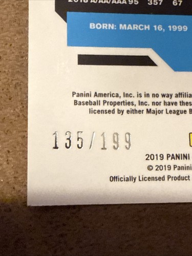 Donruss Optic Fernando Tatis Jr. 2019 Pink Velocity Rated Rookie #135/199 - Imagen 11 de 11