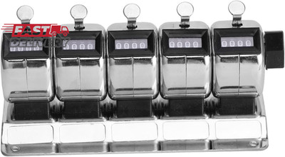 Hand Tally Counter, 4-Digit Clicker Counter Metal Mechanical Counter 0-9999 5 Un