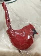 Vintage Holliday Elegance Artificial Mini Decorative Male Cardinal