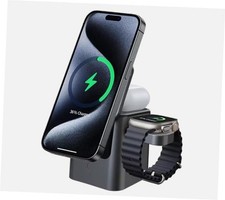 3 in 1 Foldable Magnetic Wireless Charger, Electric Charging Station with LED