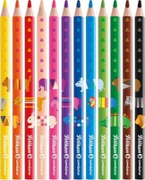 Pelikan Buntstifte Combino 12 StüCk Dreieckig Dick Malstifte FüR Kinder Schule