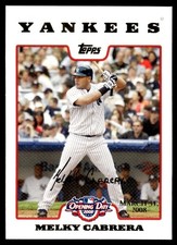 2008 Topps Opening Day Gold Melky Cabrera 0557/2199 New York Yankees #85
