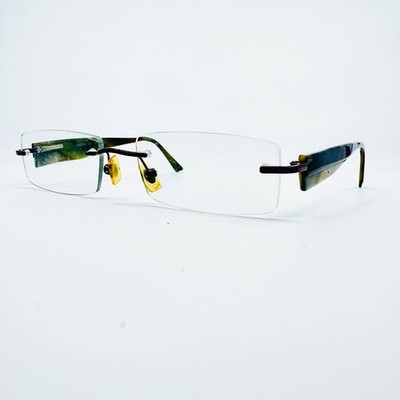 Marchon Airlock 2 Eyeglasses Mens Brown Rimless AL800/50 011 51-18-140